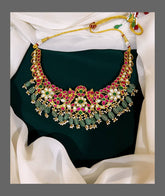 Jadau Kundan Flower Necklace - KN00343